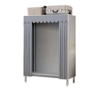 Armoire portable en toile avec rail de suspension, solution de rangement pliable pour vêtements et sacs, idéale pour l'organisation de la chambre à coucher