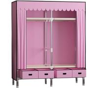 Armoire portable en toile avec tringle de suspension et étagères, organiseur de rangement pour chambre à coucher, pas de montage nécessaire