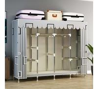 Armoire portable en toile pour chambre à coucher, armoire en tissu, grand espace de rangement, grandes armoires pour chambre à coucher, durable, avec rail de suspension, E, 103 x 45 x 170 cm