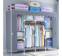 Armoire portable en toile pour chambre à coucher, armoire en tissu, grand espace de rangement, grandes armoires pour chambre à coucher, durable, avec rail de suspension, E, 103 x 45 x 170 cm