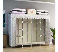 Armoire portable en toile pour chambre à coucher, armoire en tissu, grand espace de rangement, grandes armoires pour chambre à coucher, durable, avec rail de suspension, E, 103 x 45 x 170 cm