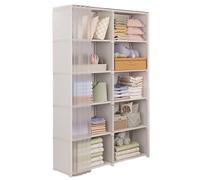 Armoire portable : étagère de garde-robe durable, cintre robuste avec revêtement en tissu | pour chambre à coucher, chambre d'enfant, couloir, salon, rangement de vêtements