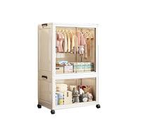 Armoire portable pliable en plastique - Solution de rangement autonome - Grande capacité pour chambre à coucher, vestiaire - Design compact