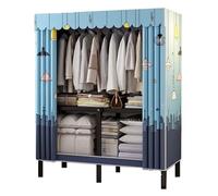 Armoire portable surdimensionnée en acier - Solution de rangement temporaire pliable pour salon, chambre à coucher ou bureau - Organiseur durable et élégant pour économiser de l'espace