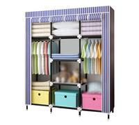 Armoire portative autoportante avec store enroulable simple 129,5 x 170,2 cm Solution de rangement temporaire pour vêtements