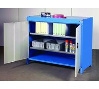 Armoire Portes Battantes 2 tablettes Réglables - MANUEST - ARPB10X0N