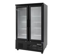 Armoire positive 744 Litres, 2 portes vitrées battantes, Noire, 300W, 220 V - MONO