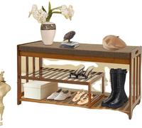 Armoire pour chariot de douche, Bambou robuste, Étagères respirantes, Design peu encombrant