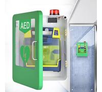 Armoire pour DAE Armoire de défibrillateur AED murale, armoire rangement for avec alarme, premiers secours for