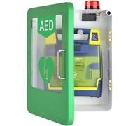 Armoire pour DAE Armoire de rangement murale for défibrillateur AED, boîtier d'alarme défibrillation cardiaque en plastique avec système