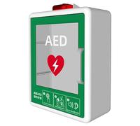 Armoire pour DAE Armoire murale for défibrillateur AED avec éclairage et système d'alarme, armoire de premiers secours, cloison réglable