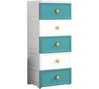 Armoire pour enfants avec 4 tiroirs de 26 cm de large - Bleu mélangé - Armoire de tri pour vêtements et articles divers