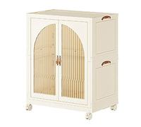Armoire pour enfants avec double porte et poignée, armoire portable avec roulettes, armoire de rangement pour chambre à coucher, salon
