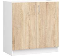 Armoire pour évier LIMA S80 Blanc, Chêne Sonoma L80xH82xP44,5 cm