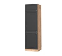 Vicco Armoire pour frigo Fame-Line, Anthracite-Or/Chêne de Force doré, 60 cm