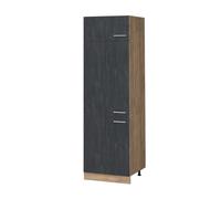 armoire pour frigo R-Line, 60 cm, Béton noir, Vicco