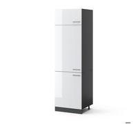 Armoire pour frigo R-Line, 60cm, Blanc Haute brillance/Anthracite, Vicco 34916