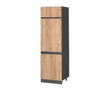 Vicco Armoire pour frigo R-Line, Chêne de Force doré/Anthracite, 60 cm J-Shape