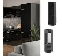 Armoire pour frigo R-Line, 60cm, Noir Haute brillance/Anthracite, Vicco 41084