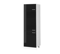 Armoire pour frigo R-Line, 60cm, Noir Haute brillance/Blanc, Vicco 41048