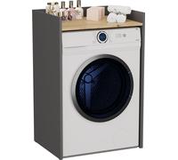 Armoire pour machine à laver indépendante durable avec étagère - Anthracite & Chêne Artisan 64 x 97 x 50 cm Étagère de salle de bain Colonne Salle de bains Meubles de salle de bains