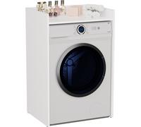 Armoire pour machine à laver, indépendante, durable, avec étagère, blanc, 64 cm x 97,5 cm x 50 cm, étagère de salle de bains, colonne, meuble de salle de bains, armoire de salle de bains