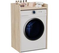 Armoire pour machine à laver indépendante durable avec étagère - Chêne Sonoma 64 cm x 97,5 cm x 50 cm Étagère de salle de bains Colonne Armoire de salle de bains