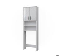 Vicco Armoire pour Machine à Laver Irma, Blanc Haute Brillance, 64x190.5cm, Convient pour Le Rangement et comme surélévateur pour Machines à Laver