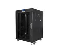 Armoire pour rack - Lanberg - 15U - Porte verre - Design moderne - Noir