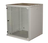 Armoire Rack 19" 12 Unite Murale pour réseaux (A) 620 X (L) 540 X (P) 450 MM Couleur Gris Porte Verre