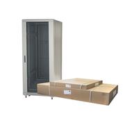 Armoire Rack 19" 27U (A) 1388 (L) 600 (P) 1000 Couleur Gris Porte Verre DISSEMBLÉ