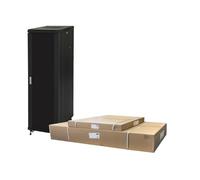 Armoire Rack 19" 42U (A) 2055, (L) 600, (P) 800 Couleur Noir Porte Verre DISSEMBLÉ