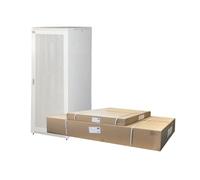 Armoire Rack 19" 42U (A) 2055, (L) 800, (P) 1000 Porte TRAFORÉE Couleur Gris DISSEMBLÉE avec Guide LATÉRAL