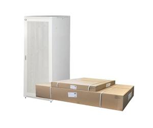 Armoire Rack 19" 42U (A) 2055, (L) 800, (P) 1000 Porte TRAFORÉE Couleur Gris DISSEMBLÉE avec Guide LATÉRAL