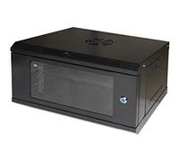 Armoire Rack 19" 6U LINK SÉRIE LUMIÈRE Couleur Noir avec Porte Verre (AxPxL) MM 300X400X530 Étagère Incluse