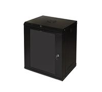 Armoire Rack 19" 9U LINK SÉRIE LUMIÈRE Couleur Noir avec Porte Verre (AxPxL) MM 600X400X530 Étagère Incluse