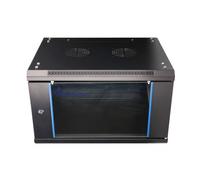 Extralink 6U 600X600 AZH WALL-MOUNTED RACKMOUNT CABINET SWING TYPE BLACK Rack monté sur le mur Noir