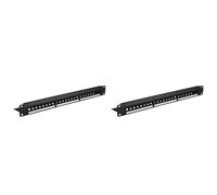 Armoire rack 19 pouces 1U avec panneau de brassage CAT6 24 ports RJ45