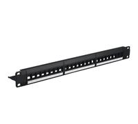 Armoire rack 19 pouces 1U avec panneau de brassage CAT6 24 ports RJ45