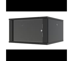 Armoire rack murale Lanview RWF07U66BL 7U 60kg avec verrouillage IP20 rails montés noir 66cm profondeur