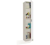 Armoire rangement 1 porte - MULTIUSOS - Blanc - Bois aggloméré - Contemporain - Design