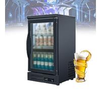 Armoire réfrigérée de bar de 36 pouces avec fonction de désembuage Armoire à bière de bar Vitrine de boissons refroidie par air intégrée Congélateur commercial à double porte ( Color : Single Door , S