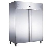 Armoire Réfrigérée GN 2/1 Inox Double Porte - 1200L - Froid Ventilé - Température 0/+8°C - Idéale pour Restaurants et Cuisines Professionnelles