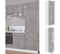 Armoire réfrigérée gris béton 60x57x207 cm Matériau dérivé du bois