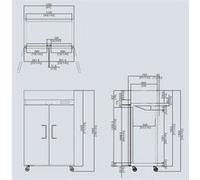 Armoire Réfrigérée Négative 2 Portes Roulettes 900 L Atosa 1 G