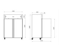 Armoire Réfrigérée Positive 2 Portes Série Star GN 1/1 1300 L AFI Collin Lucy