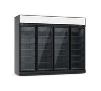 Armoire Réfrigérée Positive 4 Portes vitrées Noire 2060 litres - Combisteel