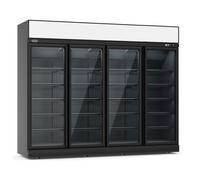 Armoire Réfrigérée Positive 4 Portes vitrées Noire 2060 litres - Combisteel