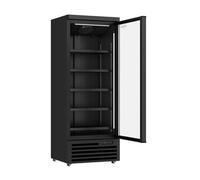 Armoire Réfrigérée Positive Noire Porte en Verre 600 L