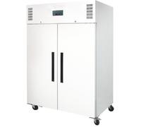Armoire réfrigérée positive ventilée 1200 Litres PRO, 2 portes GN 2/1, blanche, 450 W, 220 V - MONO